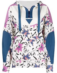 Пуловер с цветочным принтом и капюшоном Isabel marant etoile