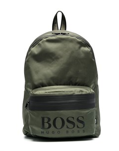 Двухцветный рюкзак с логотипом Boss kidswear