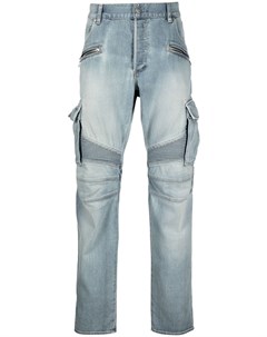 Зауженные джинсы с карманами карго Balmain