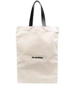 Объемная сумка тоут с логотипом Jil sander