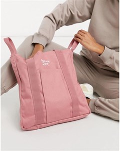 Песочно розовая сумка тоут с логотипом Reebok