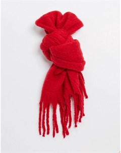 Мягкий большой шарф красного цвета Svnx