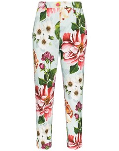 Укороченные брюки с цветочным принтом Dolce&gabbana