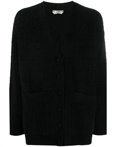 Пальто кардиган с V образным вырезом и логотипом FF Fendi