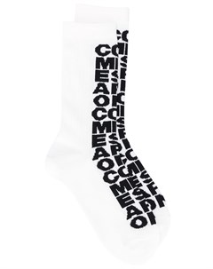 Носки вязки интарсия с логотипом Comme des garcons
