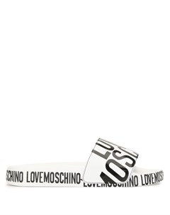 Шлепанцы с логотипом Love moschino