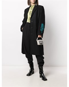 Однобортное пальто с вышивкой Kirin