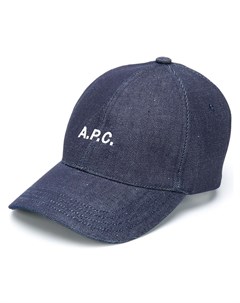 Джинсовая кепка с вышитым логотипом A.p.c.