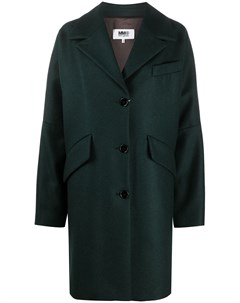 Однобортное пальто Mm6 maison margiela