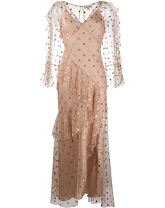 Платье из тюля в горох с блестками Temperley london