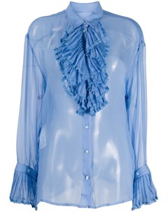 Прозрачная блузка с оборками Maison margiela