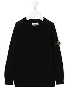 Свитер с нашивкой логотипом Stone island junior