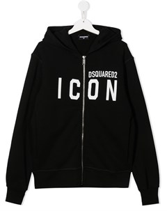 Худи на молнии с логотипом Dsquared2 kids