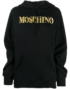 Худи с вышитым логотипом Moschino