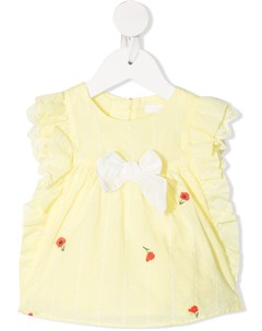 Блузка с оборками и цветочной вышивкой Chloé kids