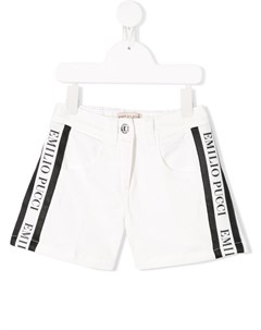 Джинсовые шорты с логотипом Emilio pucci junior