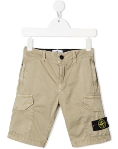 Шорты бермуды с нашивкой логотипом Stone island junior