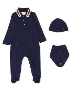 Комплект из пижамы нагрудника и шапки Gucci kids