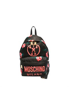 Рюкзак с цветочным принтом и логотипом Moschino
