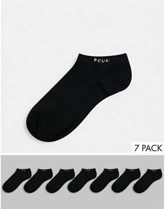 7 пар белых невидимых носков French connection