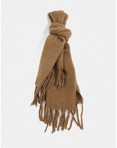 Бежевый фактурный шарф одеяло Asos design