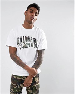 Белая футболка с дугообразным логотипом Billionaire boys club