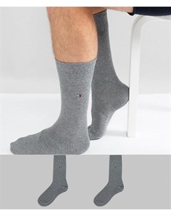 2 пары серых классических носков Tommy hilfiger
