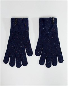 Темно синие трикотажные перчатки в крапинку Penfield
