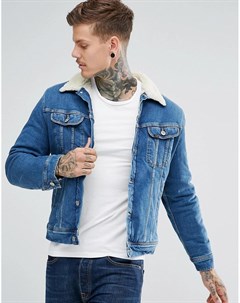 Выбеленная джинсовая куртка с искусственным мехом Lee
