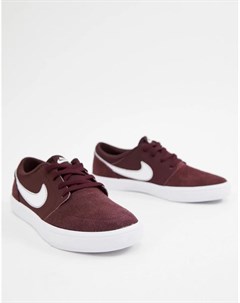 Бордовые кроссовки Nike Sb Portmore Ii Solar Nike sb