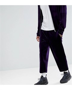 Фиолетовые бархатные брюки свободного кроя Inspired Reclaimed vintage