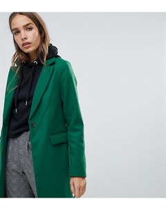 Приталенное зеленое пальто New look
