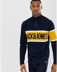 Пуловер с короткой молнией и логотипом core Jack & jones