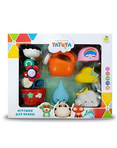Набор игрушек для ванной В саду с мельницей и формочками Yatoya