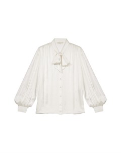 Белая атласная блузка Maje