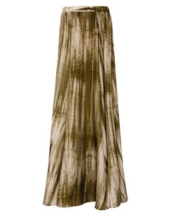 Шелковая юбка цвета хаки с принтом Gerard darel