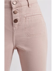 Пудрово розовые расклешенные джинсы Gerard darel
