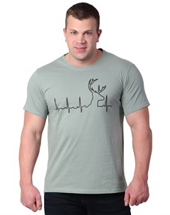 Муж футболка Сердцебиение Хаки р 48 Оптима трикотаж