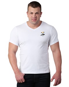 Муж футболка Попугай Белый р 44 Оптима трикотаж