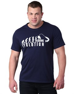 Муж футболка Эволюция Синий р 48 Оптима трикотаж