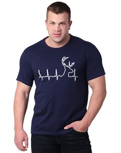 Муж футболка Сердцебиение Синий р 50 Оптима трикотаж