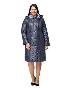 Женское пальто из текстиля с капюшоном отделка искусственный мех Мосмеха