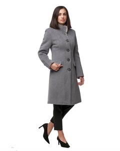 Женское пальто из текстиля с воротником отделка норка Мосмеха