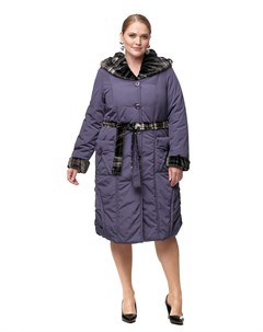 Женское пальто из текстиля с капюшоном отделка искусственный мех Мосмеха