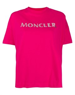 Укороченная футболка с логотипом Moncler