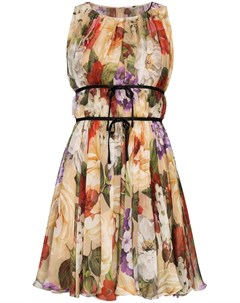 Шифоновое платье с цветочным принтом Dolce&gabbana