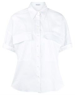 Рубашка с короткими рукавами и карманами Brunello cucinelli