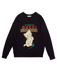 Толстовка Kitten с круглым вырезом Gucci