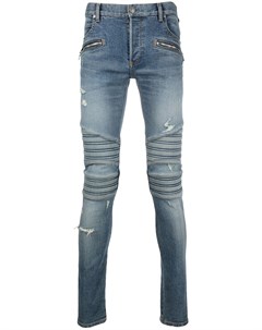 Узкие джинсы с вышитой монограммой Balmain