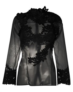 Полупрозрачная блузка с вышивкой Ermanno scervino